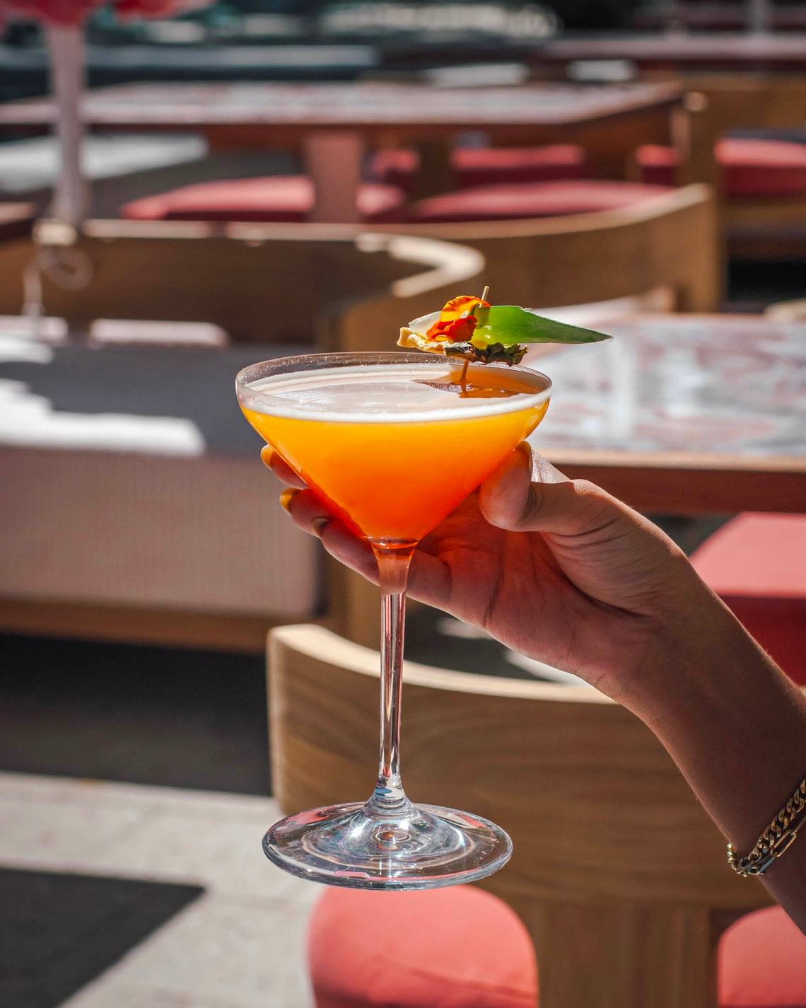 Even the cocktails — like the Apassionata — are glamorous at Sofia.