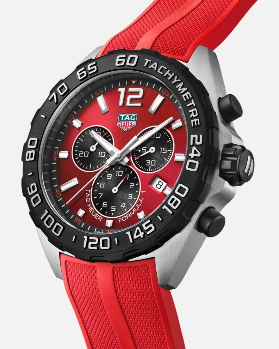 <p><a href="https://www.tagheuer.com/us/en/timepieces/collections/tag-heuer-formula-1/43-mm-quartz/CAZ101AN.FT8055.html" rel="nofollow noopener" target="_blank" data-ylk="slk:Shop Now;elm:context_link;itc:0;sec:content-canvas" class="link ">Shop Now</a></p><p>Formula 1 Quartz Chronograph, 43 mm, Steel</p><p>tagheuer.com</p><p>$1900.00</p>