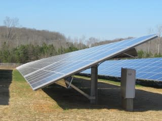 Photovoltaic solar power field at Volkswagen plant in Chattanooga, Tennessee