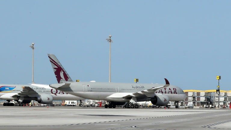 Des avions sur le tarmac de l'aéroport de Doha, au Qatar, le 1er avril 2020 (Photo d'illustration) - KARIM JAAFAR © 2019 AFP