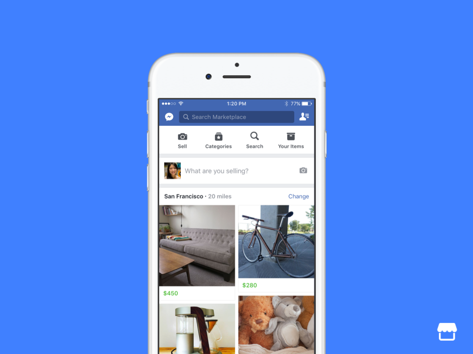 The new Facebook feature enables users to buy and sell items with others nearby. Source: Facebook.