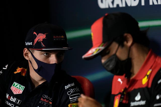 Max Verstappen and Carlos Sainz