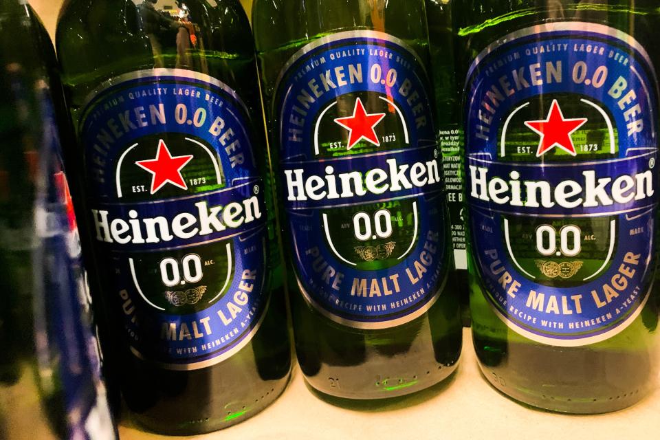 Heineken Zero bottles