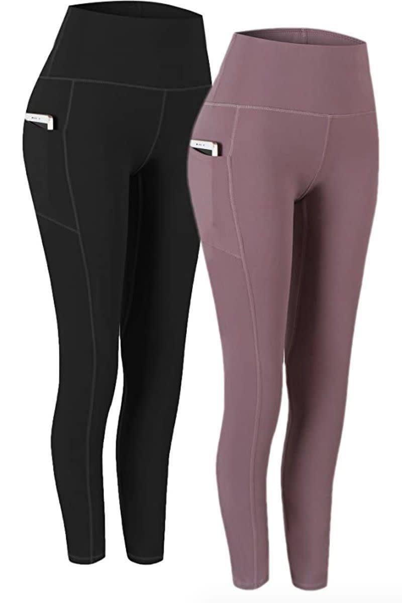 3) 2 Pack High-Waist Yoga Leggings