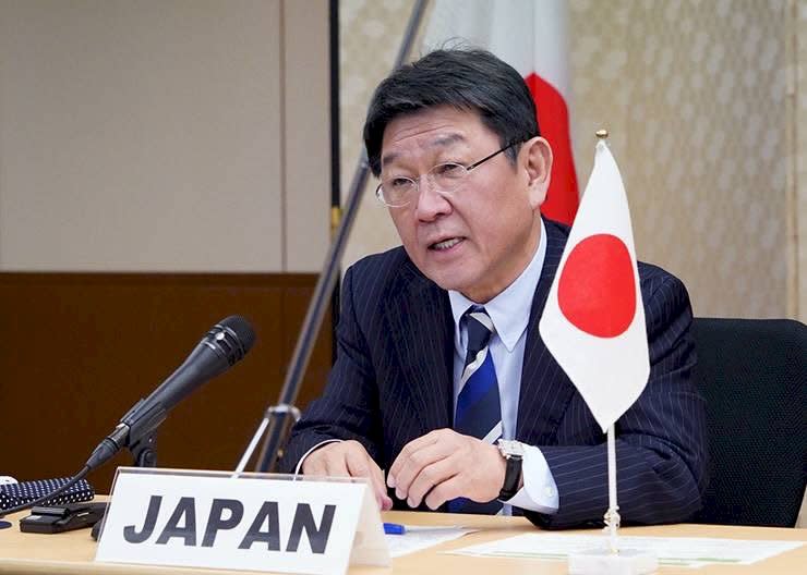 日本外務大臣茂木敏充今日宣佈再捐贈台灣97萬劑COVID-19疫苗。(推特)