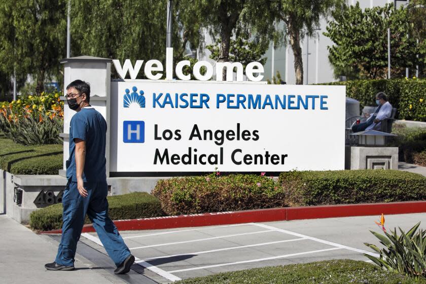 Los Angeles, CA - September 30: Kaiser Permanente's Los Angeles Medical Center on Sunset Blvd. on Thursday, Sept. 30, 2021 in Los Angeles, CA. (Irfan Khan / Los Angeles Times)