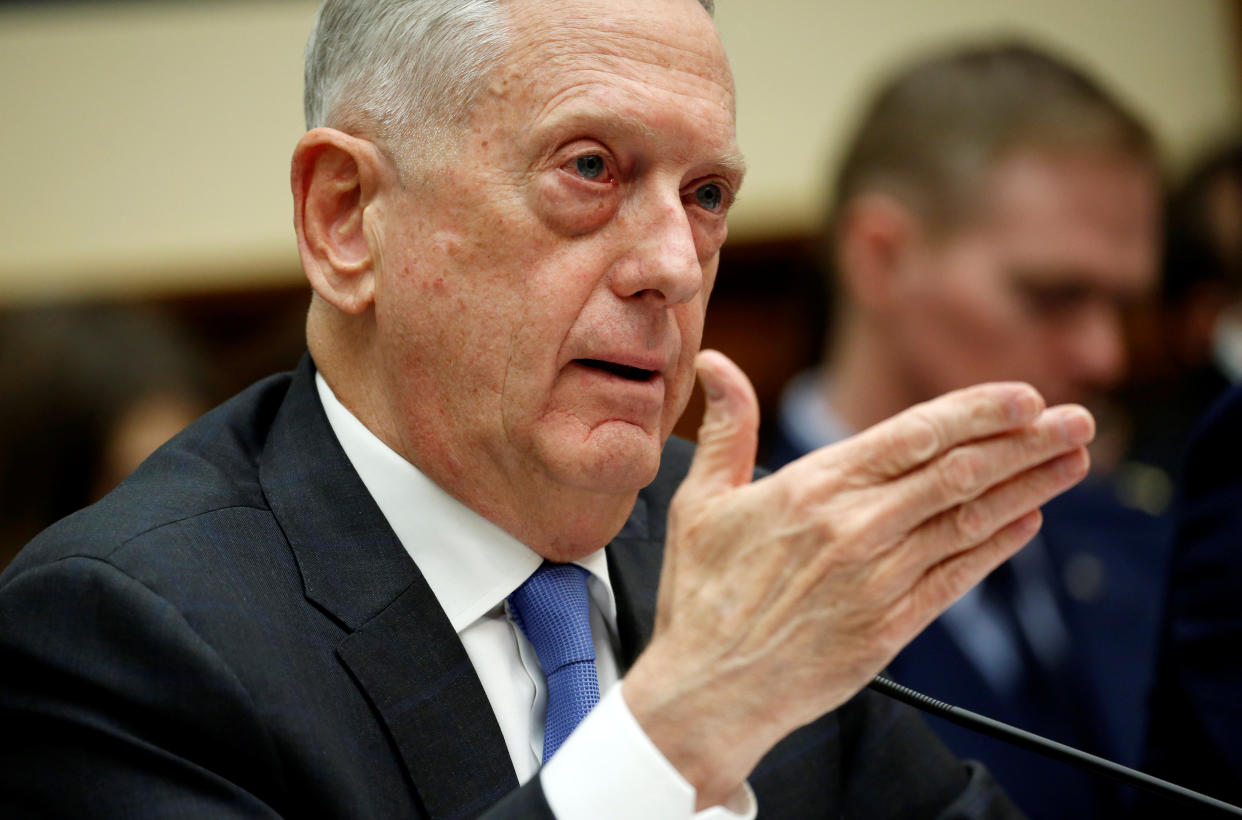 Defense Secretary Jim Mattis made his recommendations&nbsp;about transgender troops in a private conversation. (Photo: Joshua Roberts/Reuters)