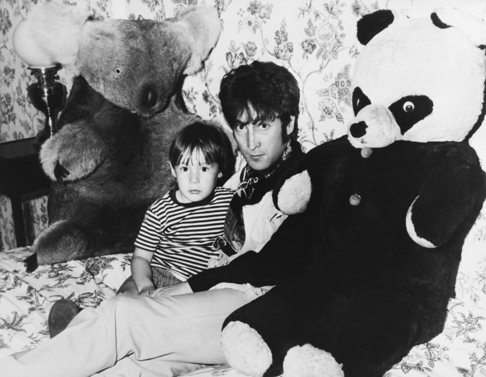 John Lennon and his son Julian in 1968. (Keystone-France / Getty Images)