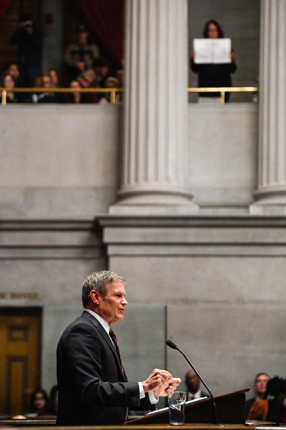 Tennessee Gov. Bill Lee gave his annual State of the State address on Monday. The speech, before a joint session of the Tennessee General Assembly, was his fifth since taking office in 2019.