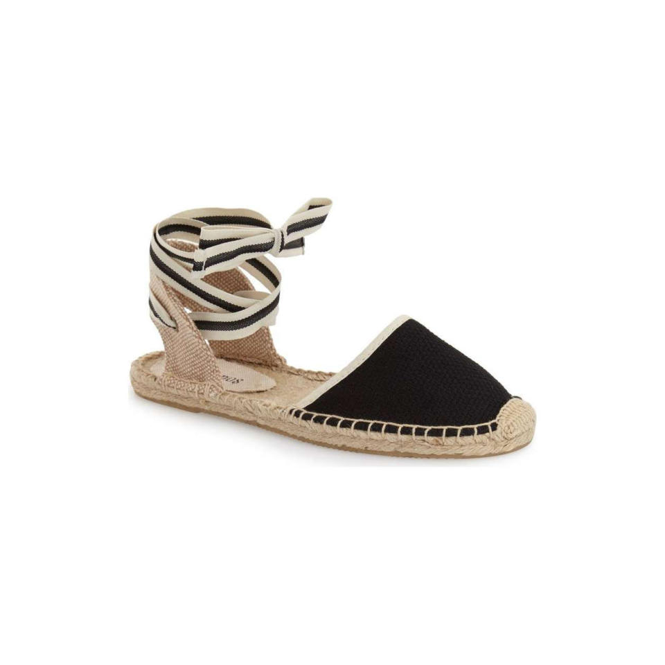 Black and White Espadrille Sandal