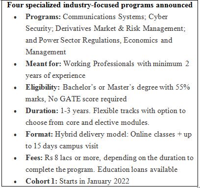 IIT Kanpur announces eMasters Degree in Renewable Energy and e