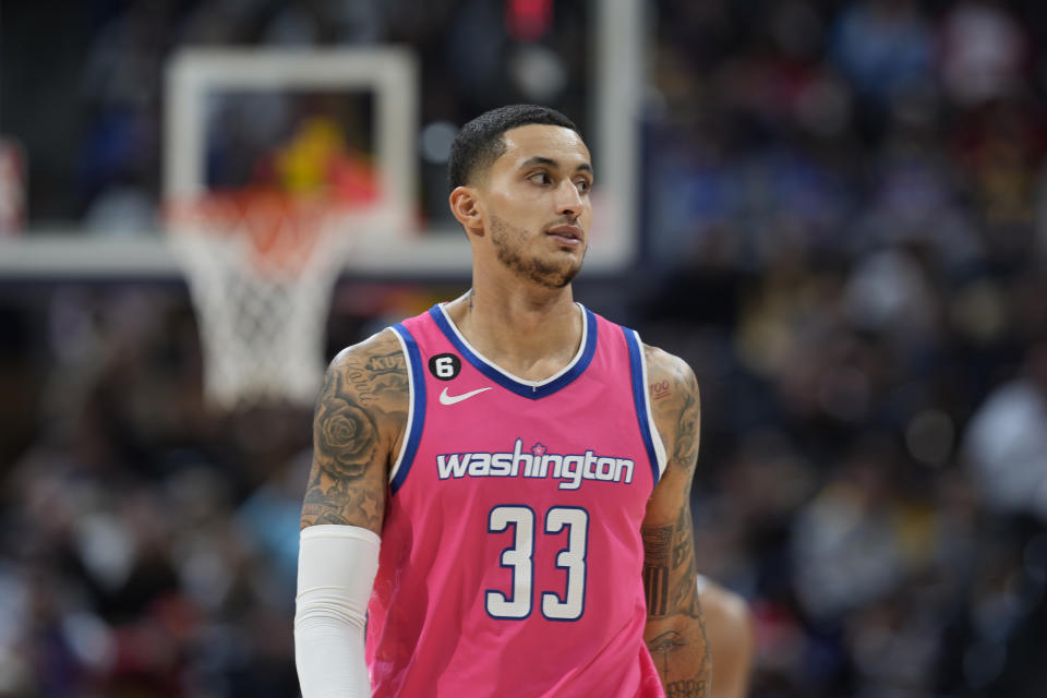 華盛頓巫師Kyle Kuzma。(AP Photo/David Zalubowski)