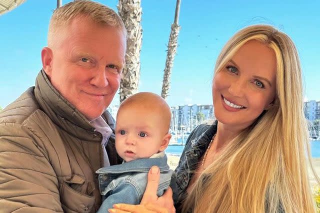 <p>Anthony Michael Hall/Instagram</p> Anthony Michael Hall and and Lucia Oskerova with their son Michael Anthony Hall II.