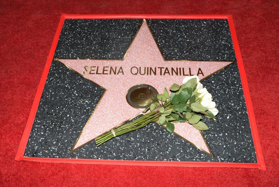 Selena Quintanilla’s star on the Hollywood Walk of Fame (AFP via Getty Images)