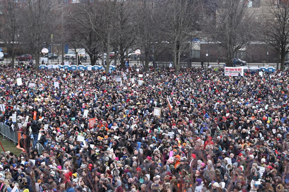 People gather at Union Park to take part in