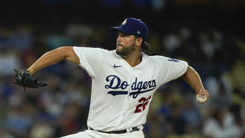 Los Angeles Dodgers pitcher Clayton Kershaw takes the mound on Wednesday night. (AP Photo/Ryan Sun)