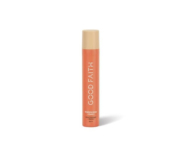 <p>Good Faith Brightening Serum + Vitamin C, $28, <a href="https://goodfaith.com/collections/skin-care/products/brightening-serum-vitamin-c" rel="nofollow noopener" target="_blank" data-ylk="slk:available here;elm:context_link;itc:0;sec:content-canvas" class="link ">available here</a>.</p>