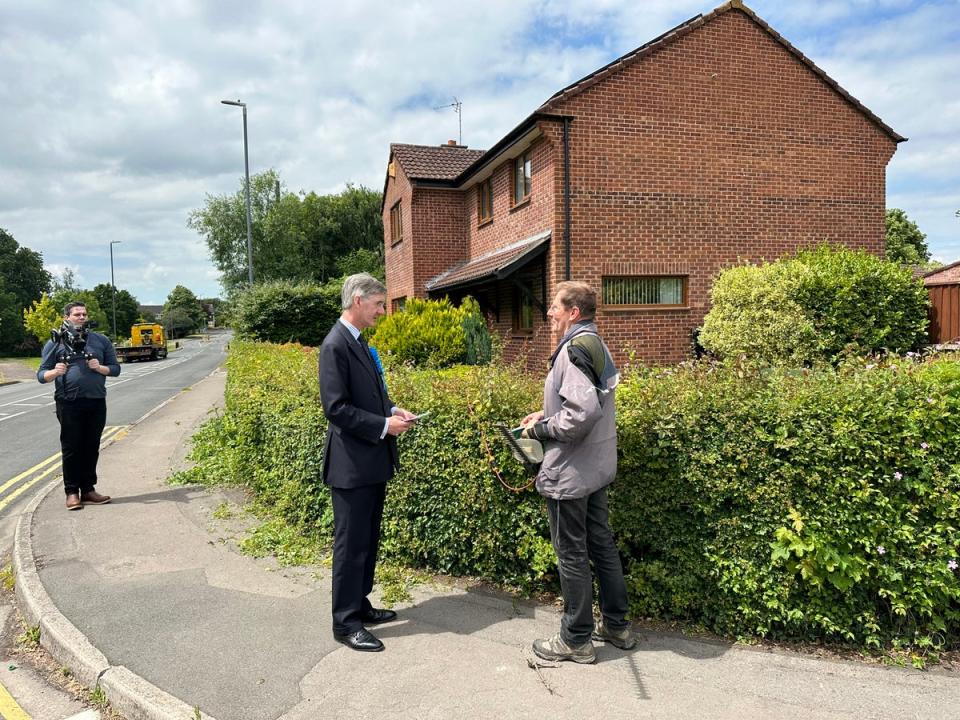 Mark Bray tells Sir Jacob Rees-Mogg he’s undecided on who to vote for. Asked what the big issues are locally, he points toward a 5G mast near his home (The Independent)