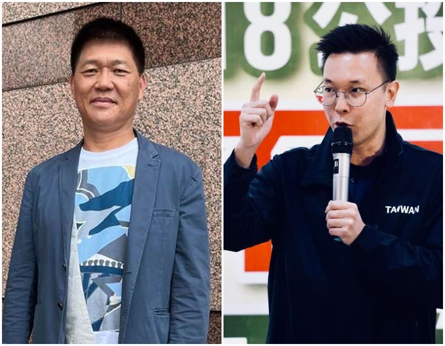 遭林飛帆（右）點名涉弊自清，郭再欽（左）宣布退出民進黨。