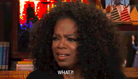 Oprah looking shocked