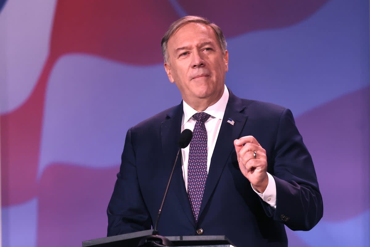 Mr Pompeo has been talked of as potential GOP hopeful for 2024 presidential season (Getty Images)