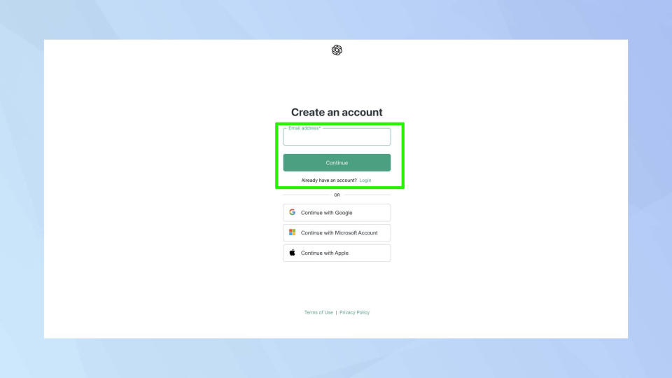 ChatGPT sign up
