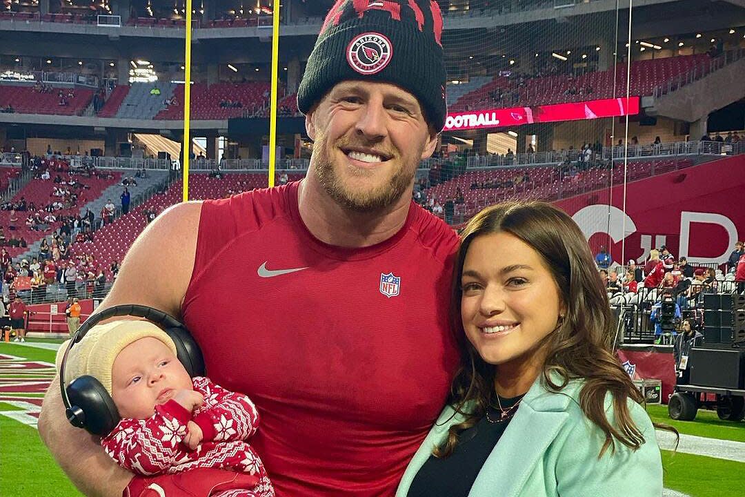 JJ Watt Greeted on Field By Son Koa