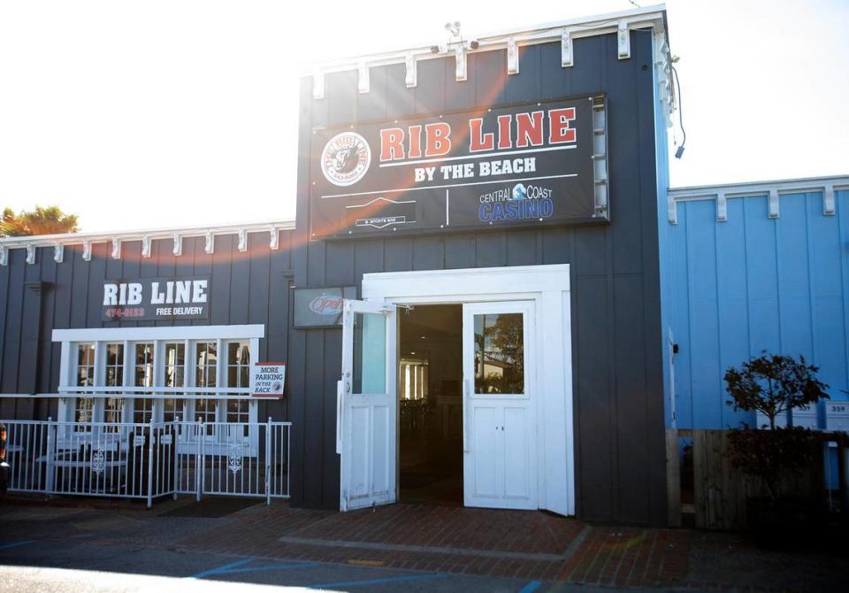 The storefront of Rib Line by the Beach, located on 4th Street and Grand Avenue in Grover Beach.