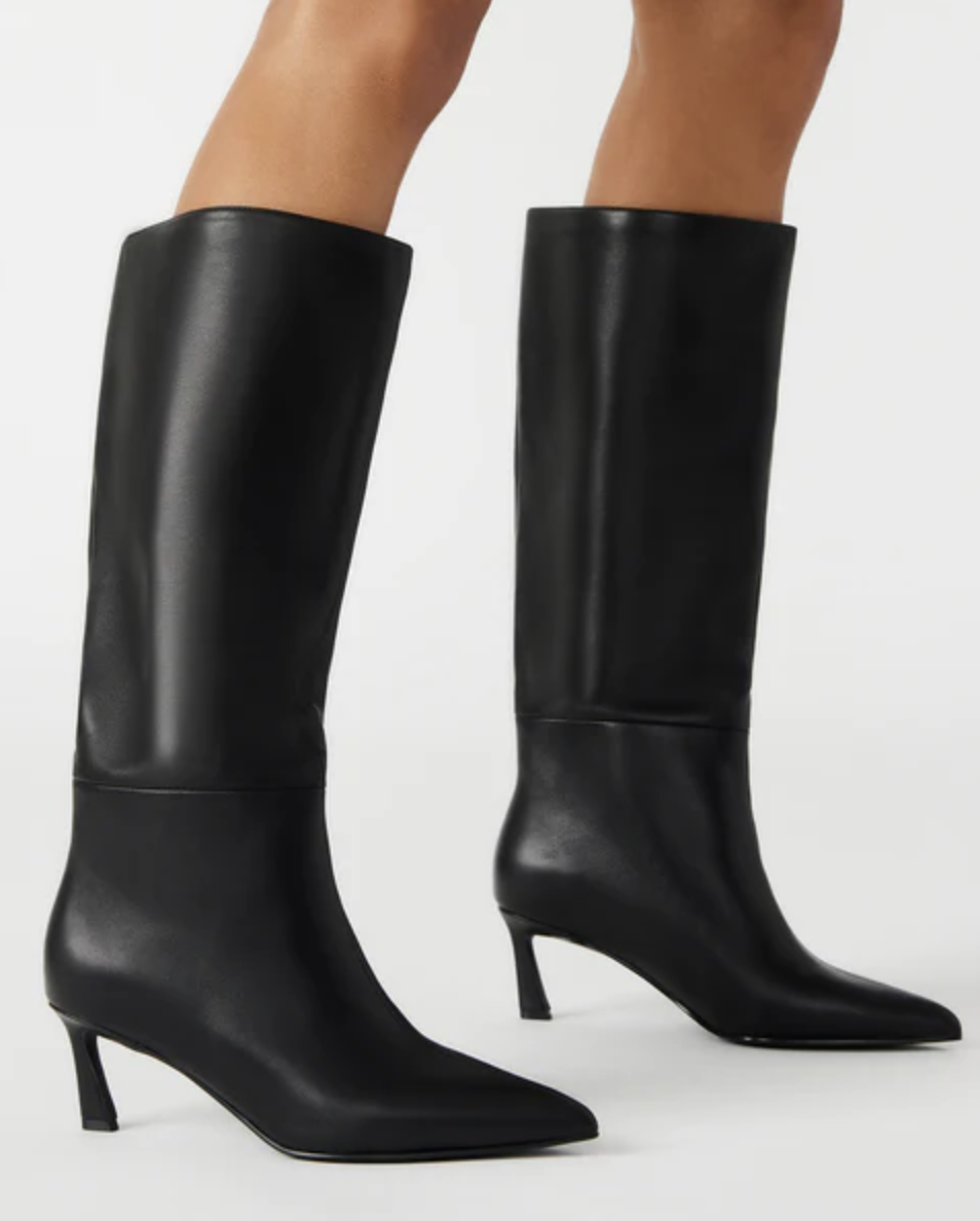 <p><a href="https://go.redirectingat.com?id=74968X1596630&url=https%3A%2F%2Fwww.stevemadden.com%2Fcollections%2Fknee-high-boots%2Fproducts%2Flavan-black-leather&sref=https%3A%2F%2F" rel="nofollow noopener" target="_blank" data-ylk="slk:Shop Now;elm:context_link;itc:0;sec:content-canvas" class="link ">Shop Now</a></p><p>Lavan Black Leather Knee-High Boots</p><p>Steve Madden</p><p>$169.95</p>