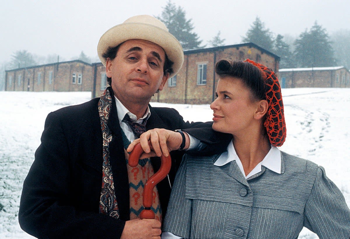 Sylvester McCoy as The Doctor and Sophie Aldred as Ace in Doctor Who (BBC)