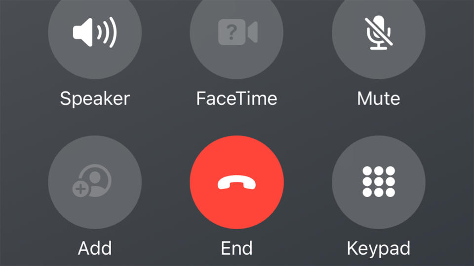 Apple end call button