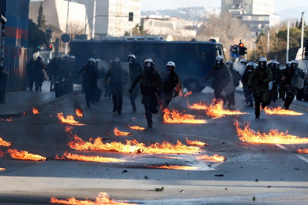 Greece Protest Clashes (Copyright 2022 The Associated Press. All rights reserved)