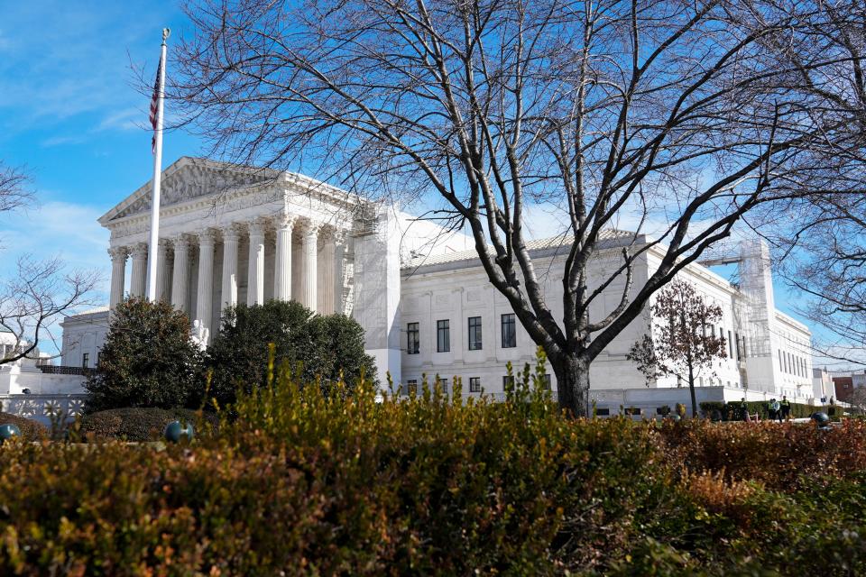 The U.S. Supreme Court is seen, Thursday, Feb. 8, 2024, in Washington.