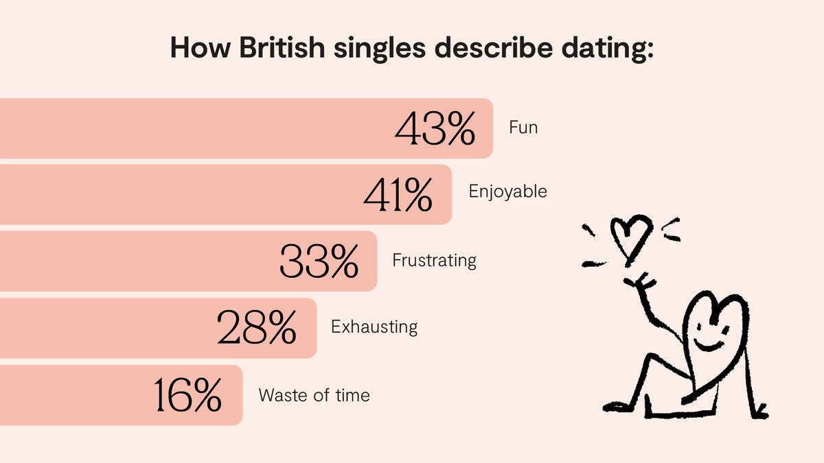 How British singles currently describe their dating experience (SWNS)