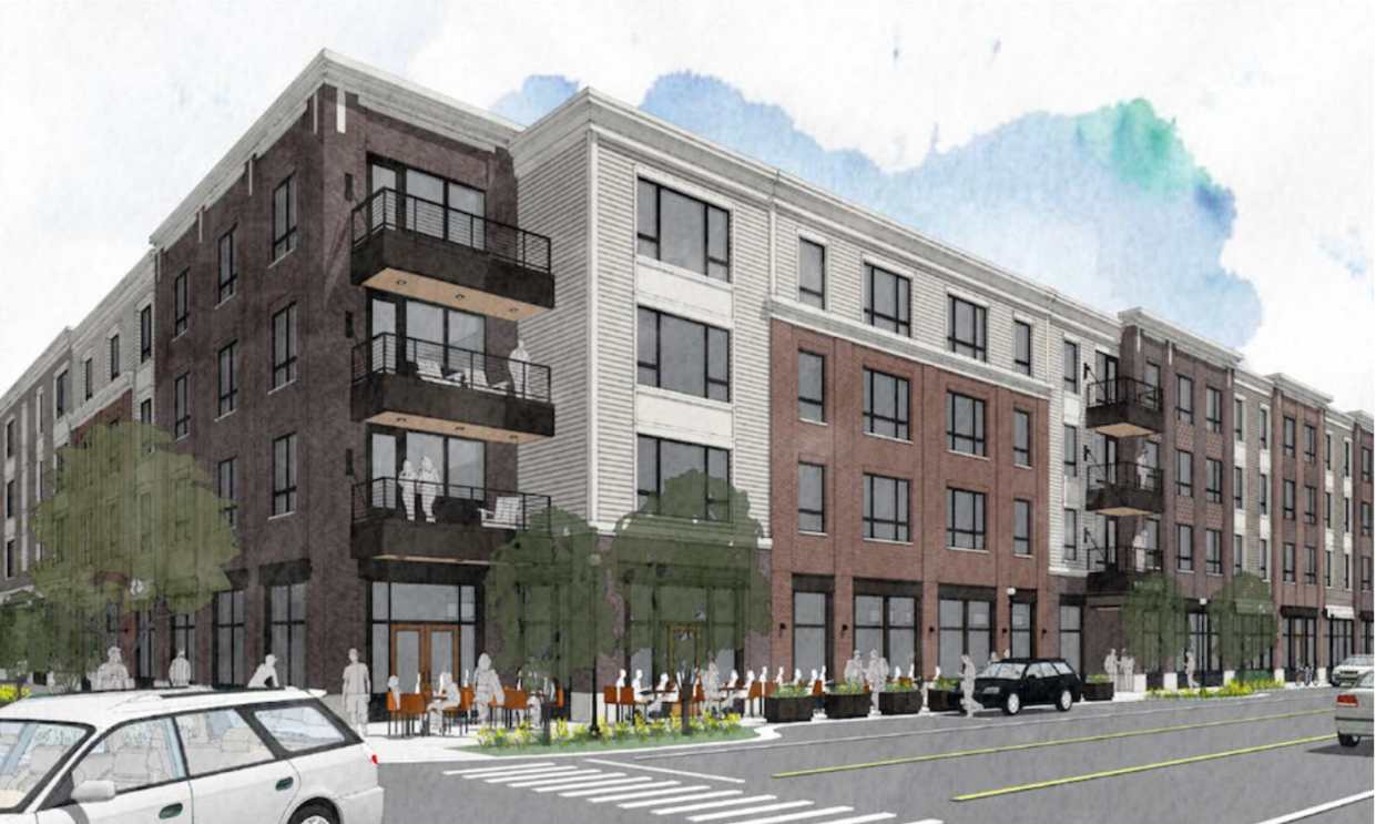 The proposal includes dozens of downtown apartments with year round leases.