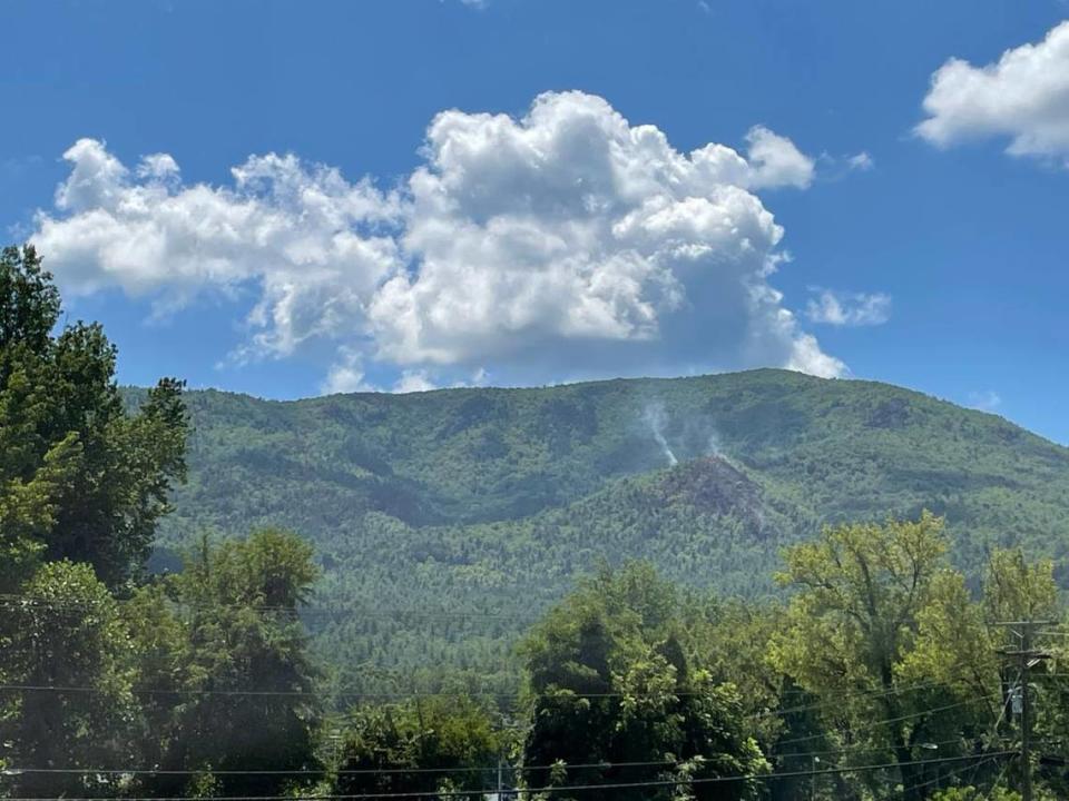 The U.S. Forest Service released this photo of the fire on Monday, July 31, 2023.