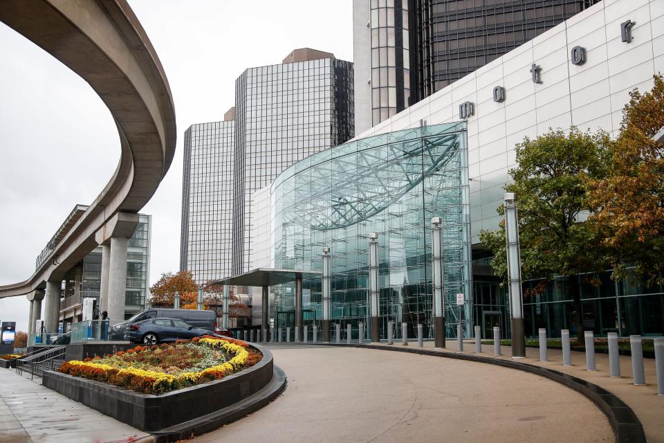 GM's Renaissance Center in Detroit on Wednesday, Nov. 8, 2023.