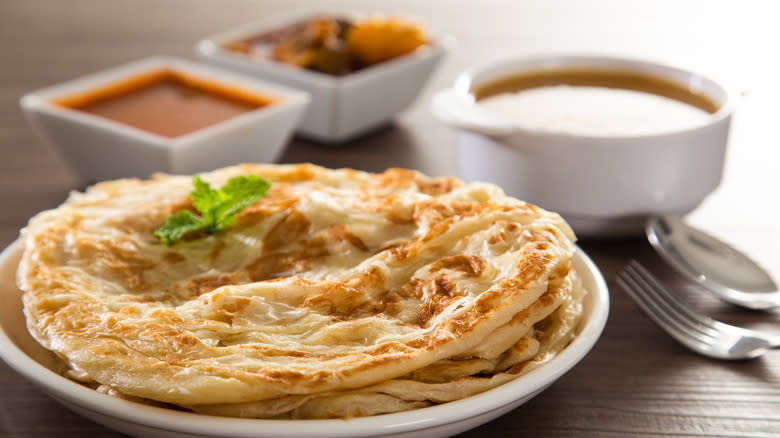 roti paratha and curry