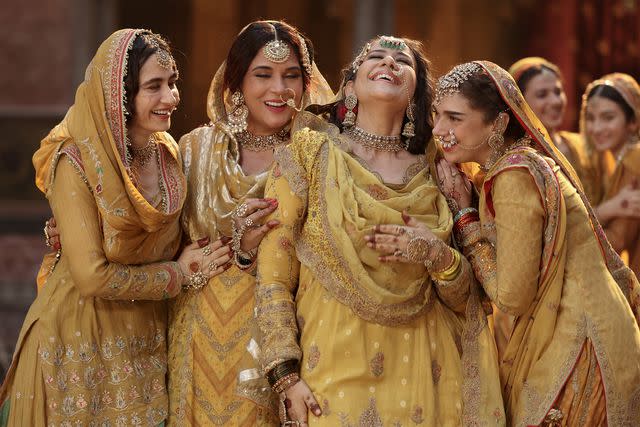 <p>Netflix</p> Sanjeeda Sheikh, Richa Chadha, Manisha Koirala, and Aditi Rao Hydari in 'Heeramandi: The Diamond Bazaar'