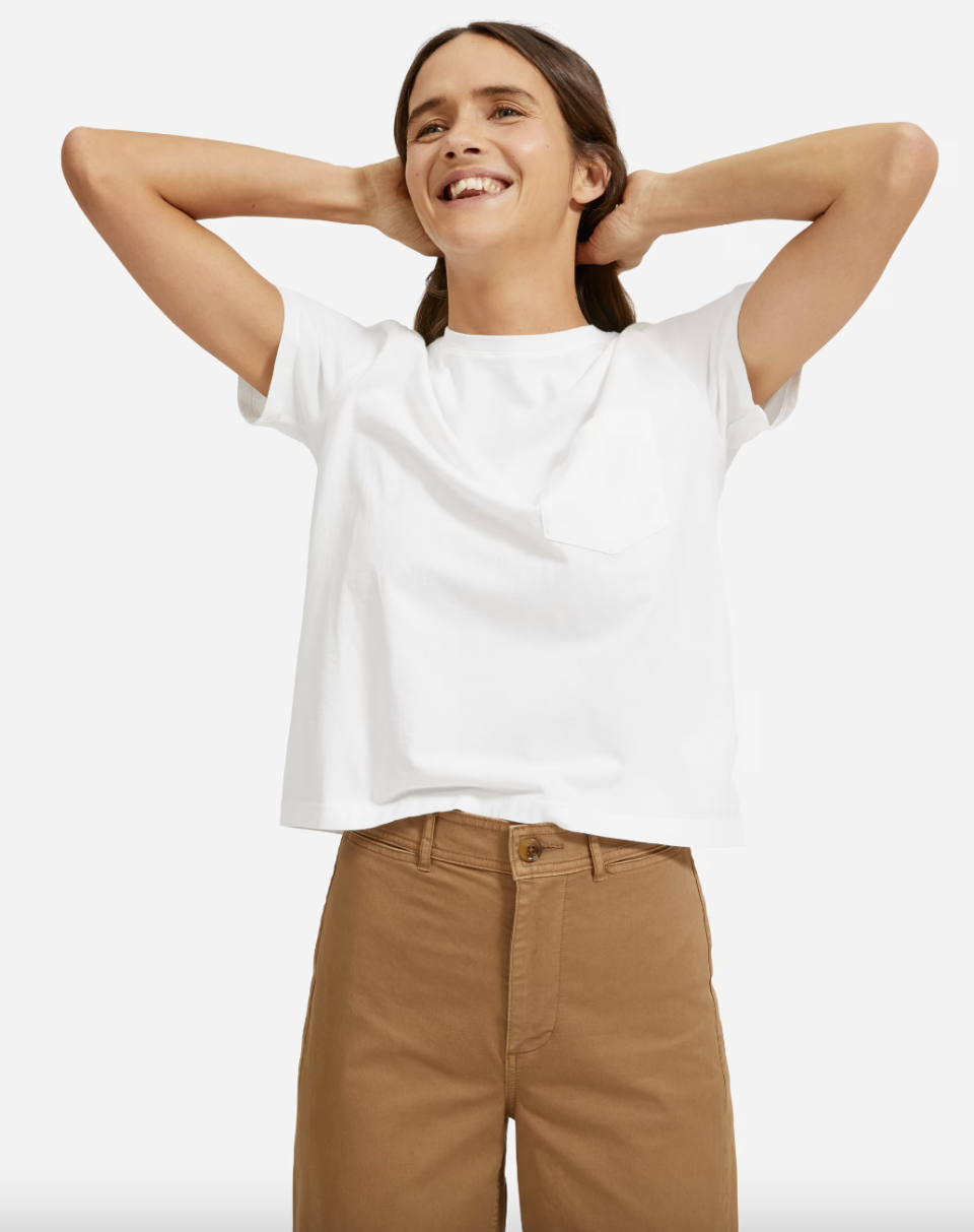 The Organic Cotton Box-Cut Tee (photo via Everlane)