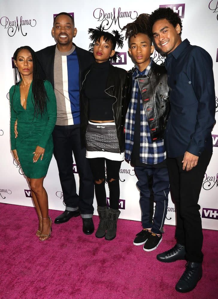 Jada Pinkett Smith, Will Smith, Willow Smith, Jaden Smith and Trey Smith