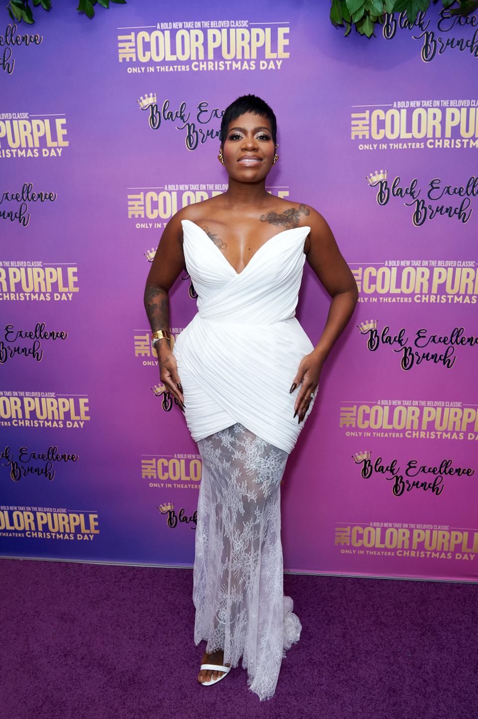 Fantasia attends the Black Excellence Brunch Celebrates "The Color Purple" in December 2023.