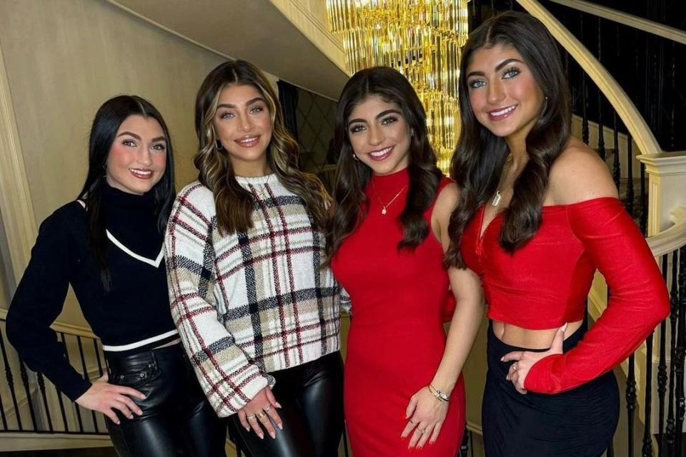 Teresa Giudices 4 Daughters Look All Grown Up In Full Faces Of Glam And Festive Party Outfits 