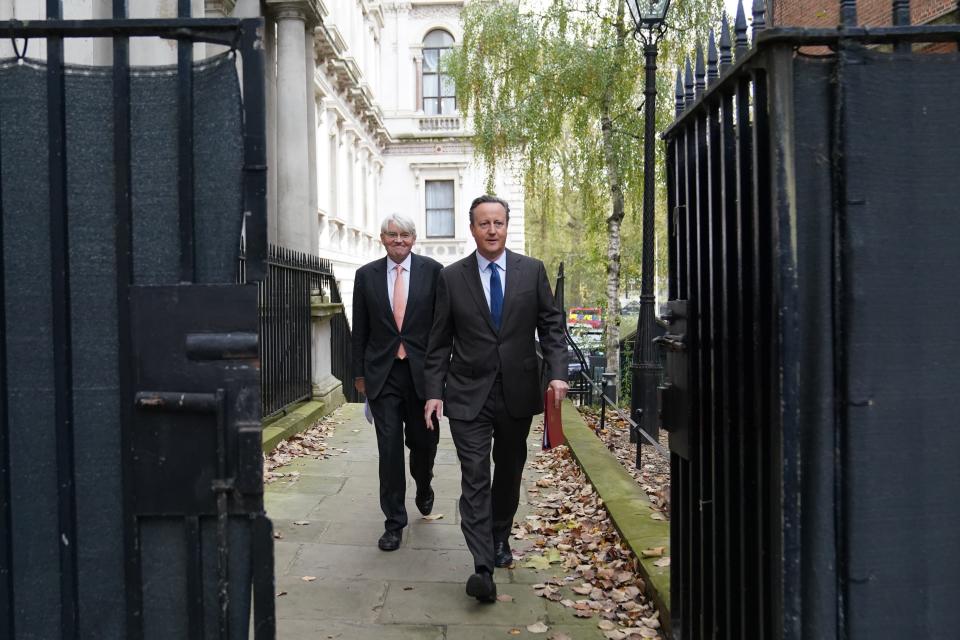 Lord Cameron is back in the Government (Stefan Rousseau/PA) (PA Wire)