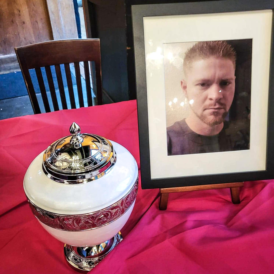 A photo of Richard Ward next to his ashes. (via KUSA)