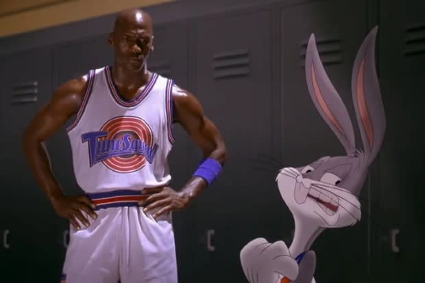 <em>Michael Jordan and Bugs Bunny in "Space Jam" (1996)</em><p>Warner Bros.</p>