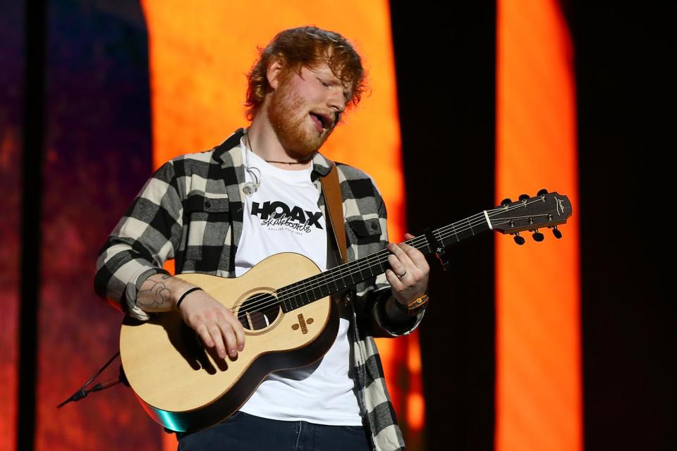 Friends: Glynne and Sheeran worked on song Thursday together for her album: Getty Images