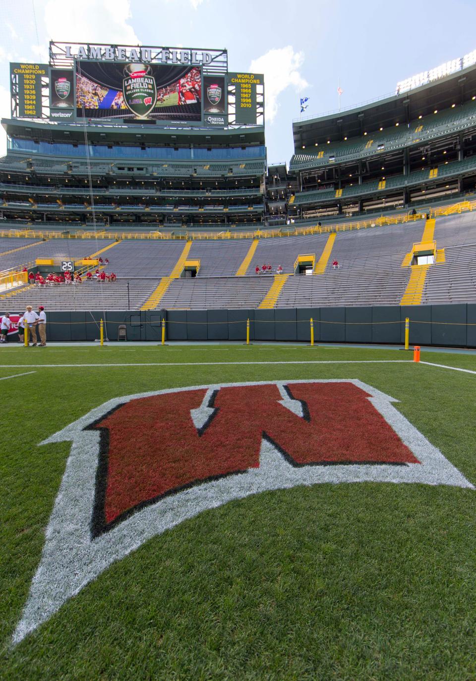 The Badgers played LSU at Lambeau Field to open the 2016 season.