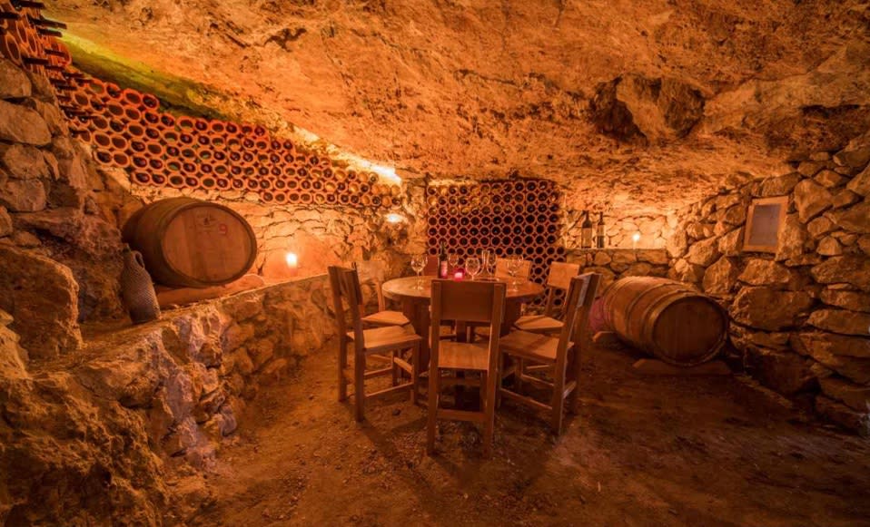 Check out this underground wine cellar on a boat trip from Hvar, Croatia.