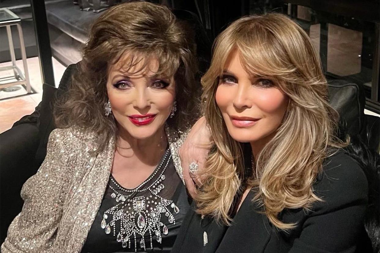 https://www.instagram.com/p/CmZmjzev9V5/?igshid=YWJhMjlhZTc%3D joancollinsdbe Verified A fabulous Christmas party �������� @mark_zunino & @rene_horsch with the beautiful @realjaclynsmith … TV leading ladies of the 80’s! #charliesangels #dynasty #christmas #party #fun #friends #love ❤️ 4h